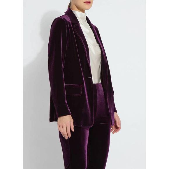 NEW LYSSE mercer velvet blazer in royalty - Picture 1 of 1